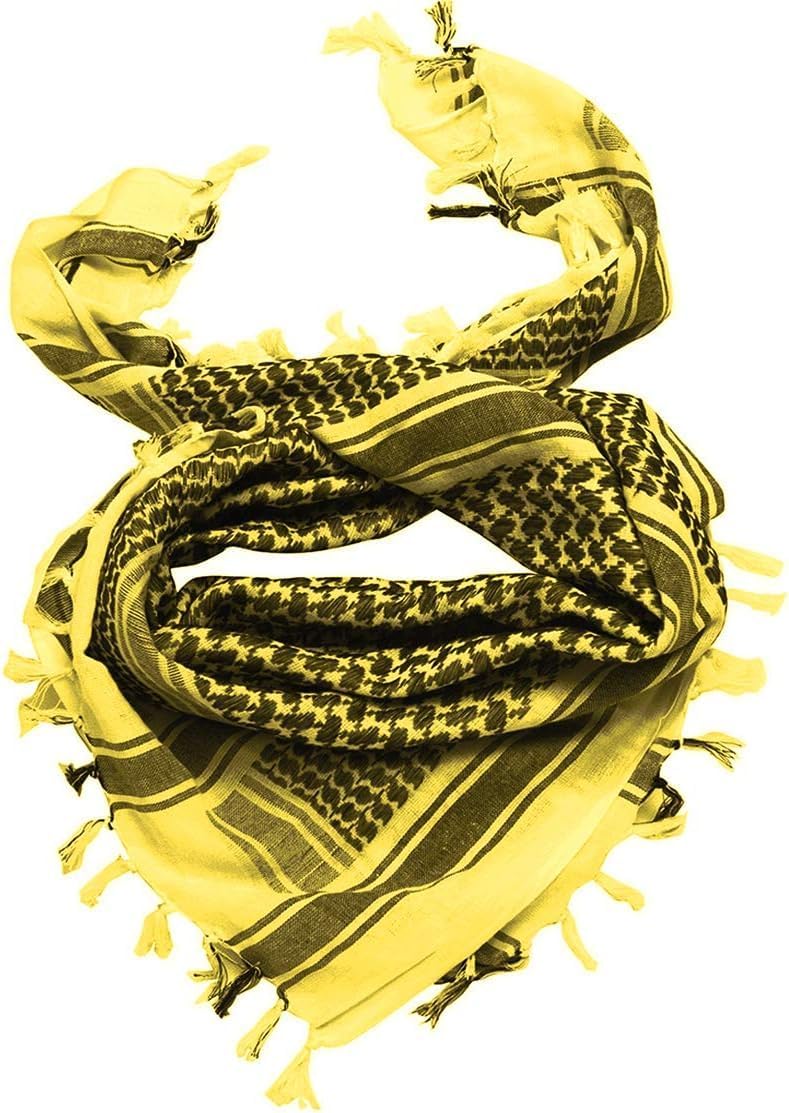 SHOPUKASA Cotton Shemagh Tactical Military Scarf Palestine Scarf Keffiyeh Head Neck Wrap gifts for Men & Women + Paper Bag - Image 2